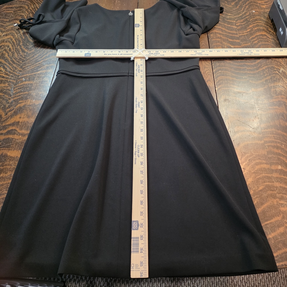 Tommy Hilfiger Black Cocktail Dress w/Bell Sleeves Sz 14 - Picture 11 of 13
